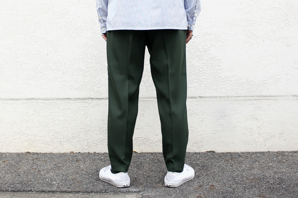MR.OLIVE] RETORO POLYESTER TWILL / BELTED WIDE TAPERED PANTS (MEN 