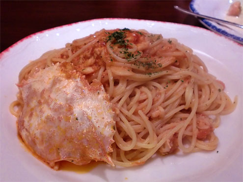 カプリチョーザ渡り蟹のトマトクリームソース
