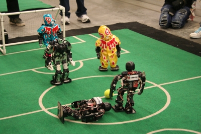 Robot Soccerの試合風景