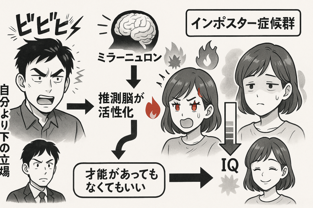 知能差と嫉妬・インポスター症候群の仕組み（ナラティブ） | 緊張し