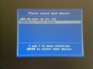 PBTM ブートUSB 作成プログラム USB / SDHCカード, 起動時の注意 F2をここで押す