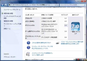 Windows 7 エクスペリエンステスト結果 総覧
