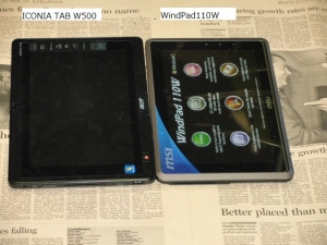 MSI WindPad 110W ACER ICONITA TAB W500 比較