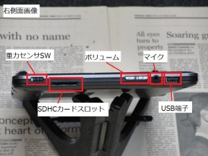 MSI WindPad 110W 筐体 右側面図