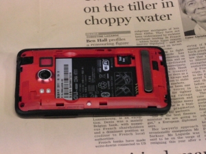 google アンドロイド HTC EVO WiMAX(au ISW11HT) 背面