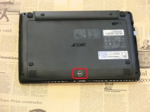 Acer Aspire One 722 AO722-CM303 評価 ベンチマーク 高速化 蓋の開け方