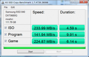 Samsung SSD 840 ベンチマーク