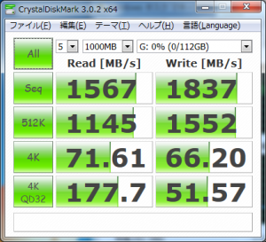 Samsung SSD 840 ベンチマーク