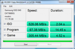 Samsung SSD 840 ベンチマーク