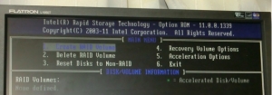 RAID 設定画面