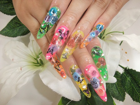 スカルプ ５指色違いスカルプ 写ネイル スワロ Irish Nail アイリッシュネイル Blog