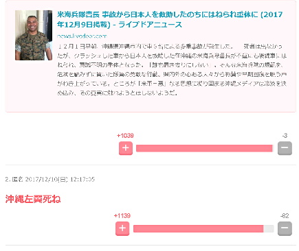 「沖縄左翼死ね」