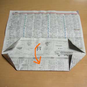 新聞紙で作る箱の折り方 沼端系