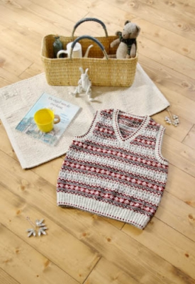 Simree 花柄立体編み フェアアイル柄 ハンドニット М L P14