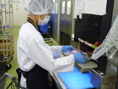 職場体験 ラベル貼り