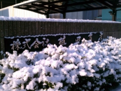 雪の日会社正門