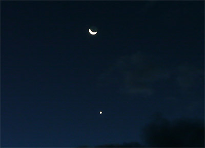 月と金星