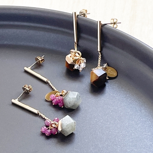 monaka jewelry 片耳ピアスゴールデンルチル