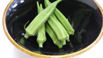 おくら収穫