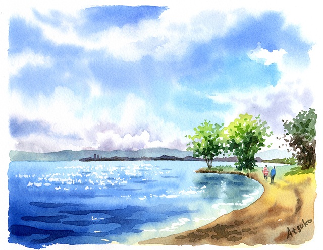 夏 | うさこの透明水彩画