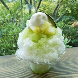 クラウンメロン バニラアイス添え画像