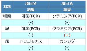 DMMの性病検査結果画面