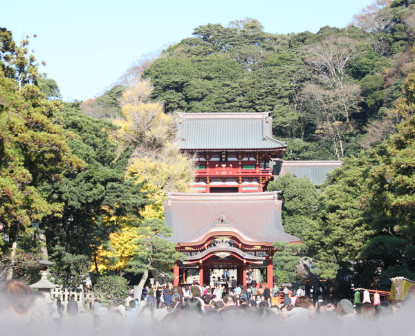 参道から