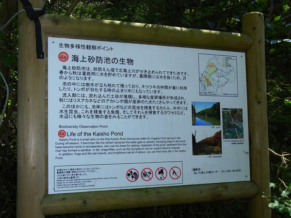 大正池の看板