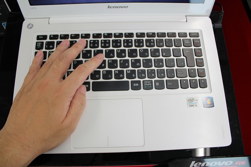 IdeaPad U310キータッチ