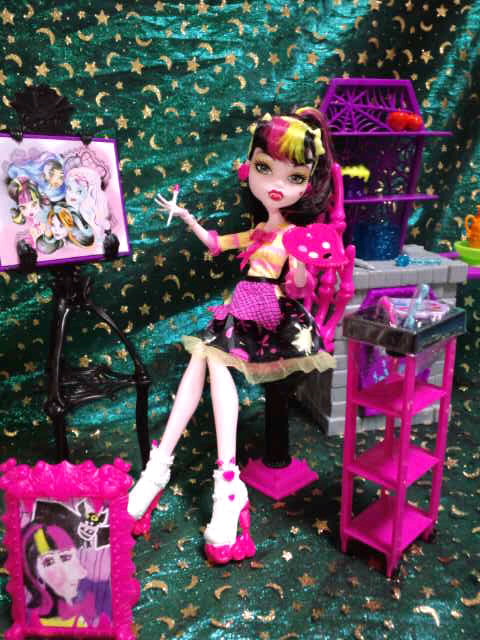 最新作♪ モンスターハイ　ドラキュローラ＆プレイセット　モンスターハイドール モンスターハイ ドラキュローラ クロウド・ウルフ セット