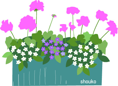 無料イラスト フリー素材 花の寄せ植え 素材大好き Com Shoukoyamada イラストブログ