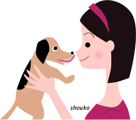 イラスト ペットと女性 フリー素材 無料イラスト Shoukoyamada イラストブログ