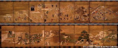 「遊興風俗図屏風」作者不詳