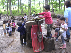 お水がながれてくよ