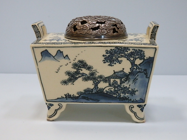 伊東陶山 青華山の画 香炉 | 坂井春明堂