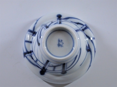 九谷 矢口永寿 大明成化年製 染付皿 5客 アンティーク 九谷 矢口永寿 大明成化年製 染付皿 5客 アンティーク 九谷 矢口