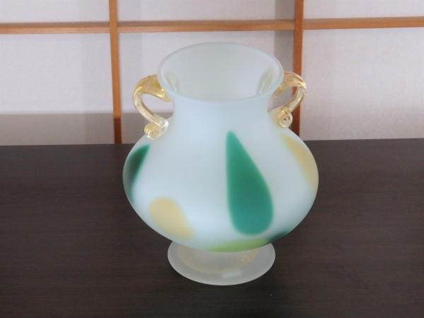 ガラス花瓶 藤田潤 - 花瓶