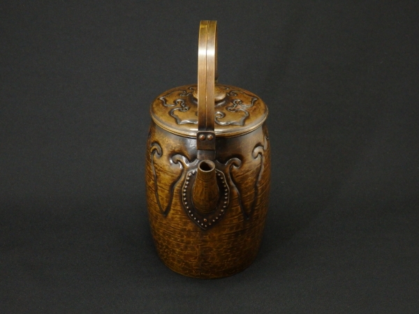  大西成古　黄銅毛宇留 水指　共箱　煎茶道具