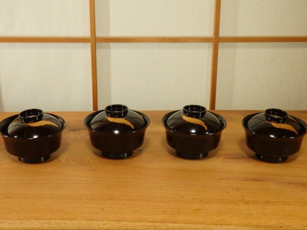 本金蒔絵御吸物椀 十客