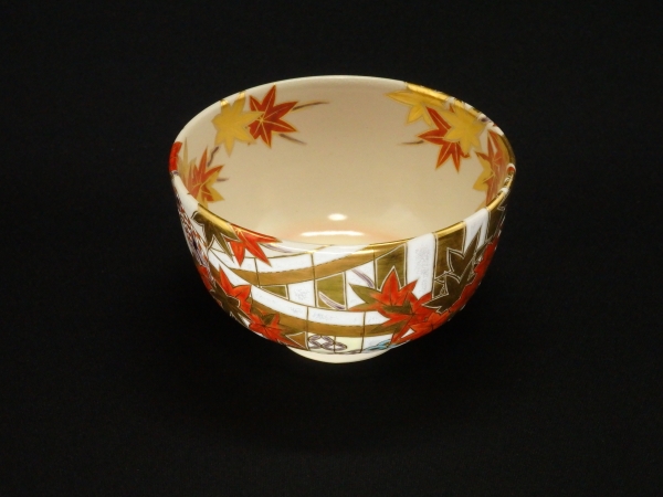 竜谷窯 宮川香雲 紅安南 数茶碗 九客 共箱 茶道具 【k3339】