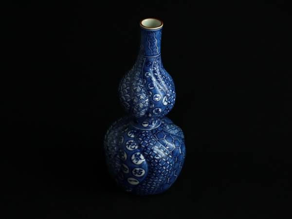 叶 松谷窯　祥瑞意蓋物　　2個 清水焼 叶松谷窯 祥瑞蜜柑形 蓋物 1客