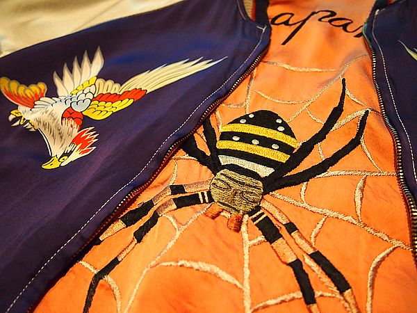 GLAD NEWS グラッドニュース　スカジャン　スパイダー GLAD NEWS グラッドニュース スカジャン サテン スパイダー GLAD