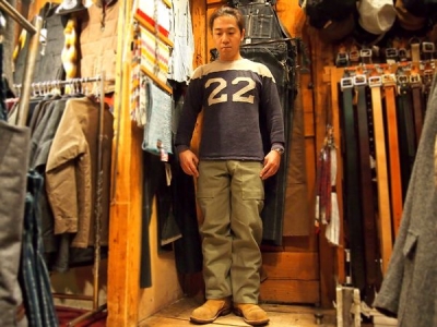 バズリクソンズからノンウォシュのモンキーパンツ入荷です