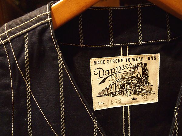 ダッパーズ、ウォバッシュ”ロープ”ストライプのベスト、入荷中