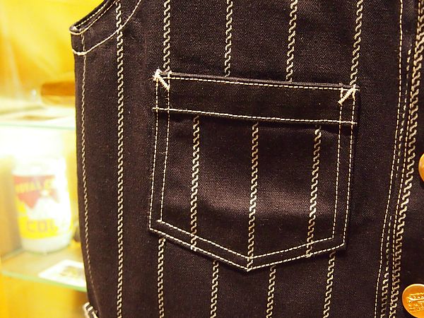 DAPPER'S ブラックロープ ウォバッシュ ストライプ ワークベスト 即戦力なワークベスト！！ウォバッシュストライプベスト