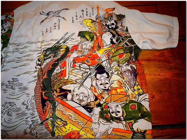 【テレビで話題】 葛飾北斎が描く”七福神”がアロハシャツになりました！！【SUN トップス