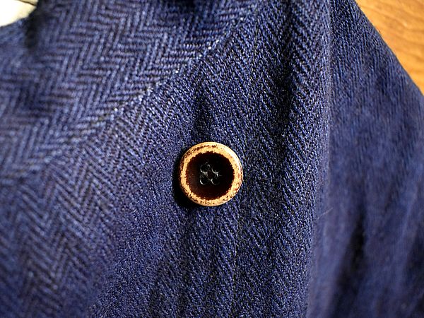 ダイゾー ナチュラル フランス製 ダブル インディゴ ヘリンボーン 美品