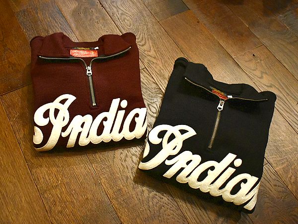 夢のコラボ！！DEHEN ×INDIAN MORTORCYCLEのハーフジップセーターが 