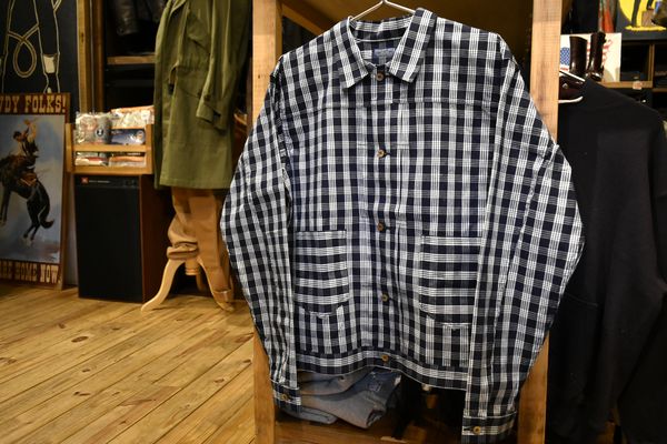 ウエアハウスWAREHOUSE チェックジャケット2166 パラカジャケット WAREHOUSE ウエアハウス インディゴ|チーズ染色|チェック