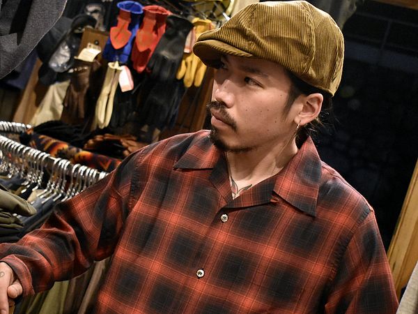 日本未入荷 雑誌掲載 神田贔屓 オンブレチェック レーヨンシャツ